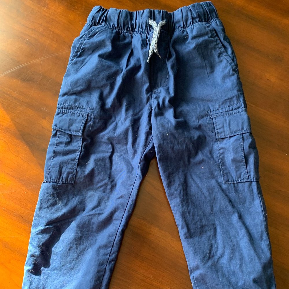 OshKosh navy blue lined cargo pant boys 4T